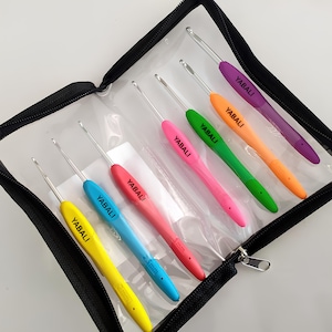 Crochet hook set of 7 for amigurumi hooks Yabali hook for crochet hook for beginners ergonomic crochet hook size g hook