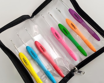 Crochet hook set of 7 for amigurumi hooks Yabali hook for crochet hook for beginners ergonomic crochet hook size g hook