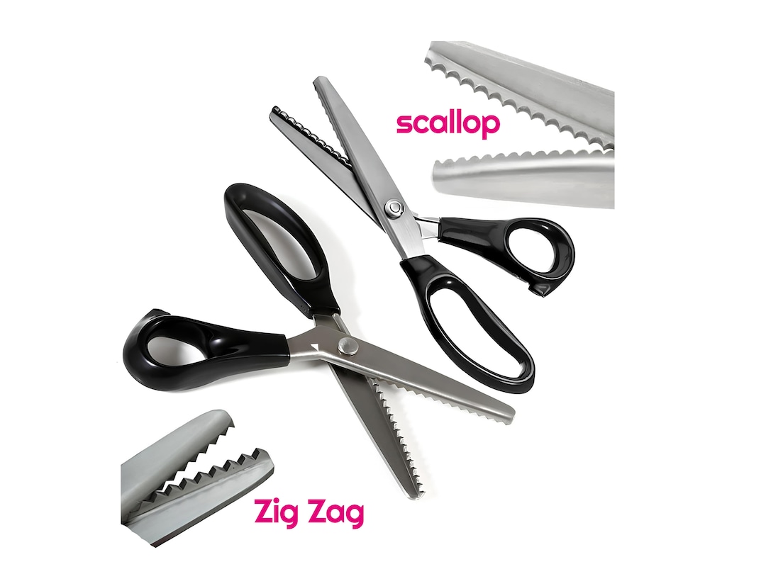 Stainless Steel Serrated Pinking Shear Tailor's Scissor Zigzag Edge