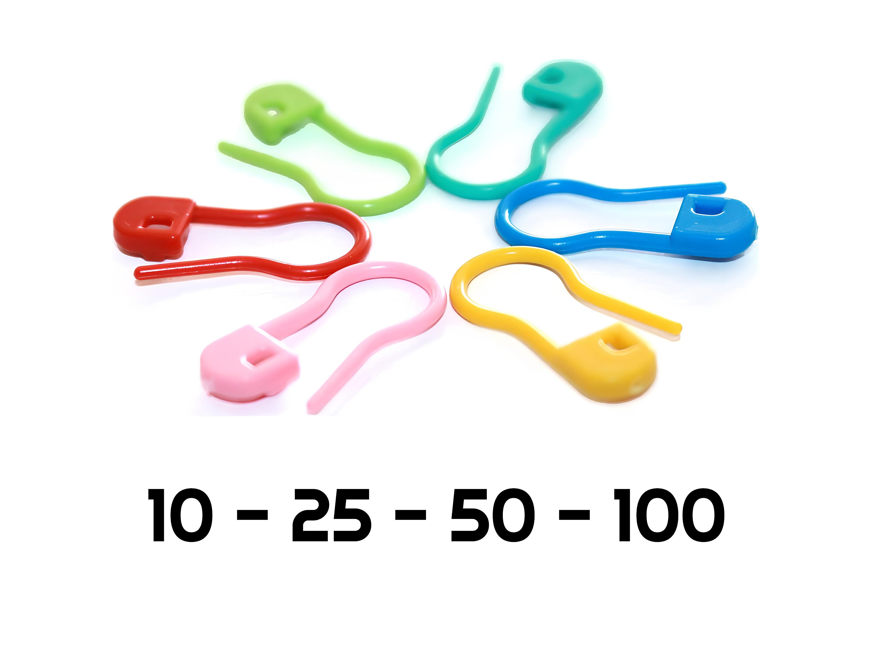 Locking Stitch Markers for Knitting and Crochet Place Marker Yarn Keeper Accessories Locking Safety Pin Plastic Row Counters Weaving Tools