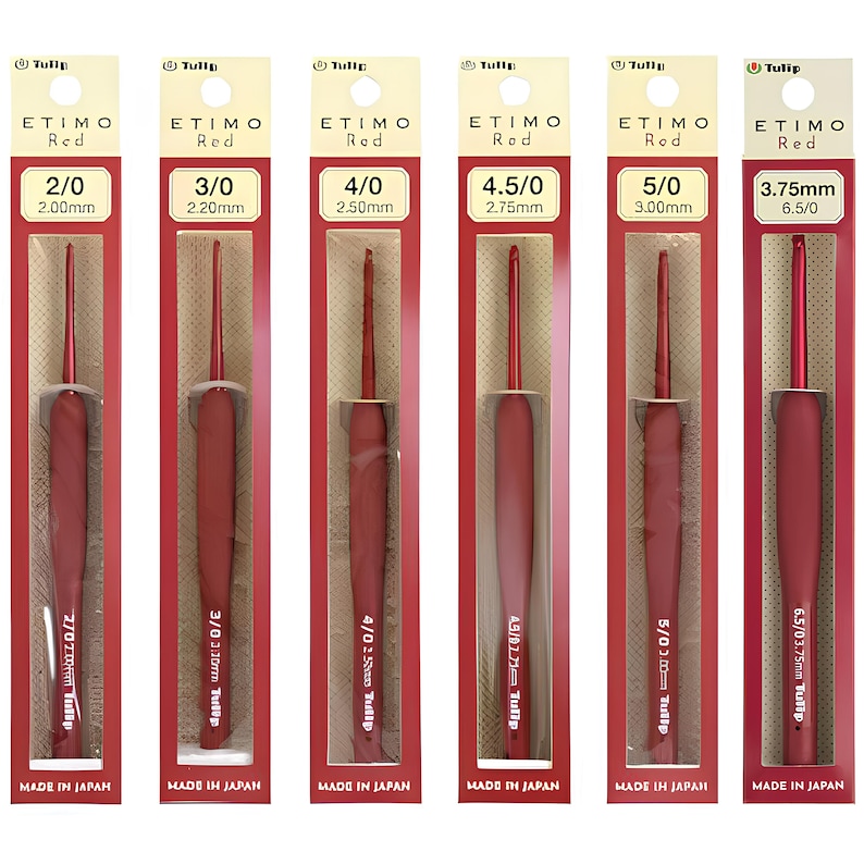 Crochet Hook Set for Amigurumi Hooks Tulip Etimo Red Hook for Crochet