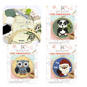 Punch needle kit beginner punch knitting kit for adult punch starter kit punch needle embroidery kit punch supply punch needle coaster sets