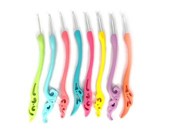Crochet hook set of 8 for amigurumi hooks Sultan hook for crochet hook for beginners ergonomic crochet hook size g hook