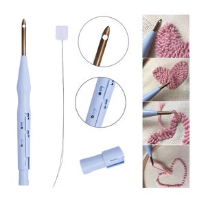 SKC Adjustable Punch Needle Beginner Punch Knitting Needle Tool For Adult Punch Needle Embroidery Punch Adjustable Needle Pen Dıy Needle