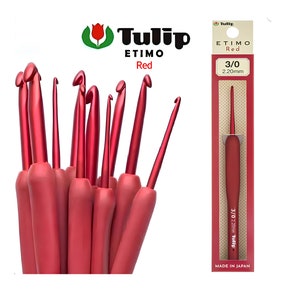 1 PCS Crochet hook set for amigurumi hooks tulip etimo red hook for crochet hook for beginners ergonomic crochet hook size g hook crochet