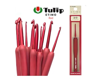 1 PCS Crochet hook set for amigurumi hooks tulip etimo red hook for crochet hook for beginners ergonomic crochet hook size g hook crochet