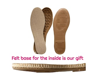 Sohlen mit Löchern für DIY Schuhsohlen für Outdoor-Häkelschuhe Sohlen für DIY Hausschuhe Harte Sohlen zum Stricken von Herren oder Damen