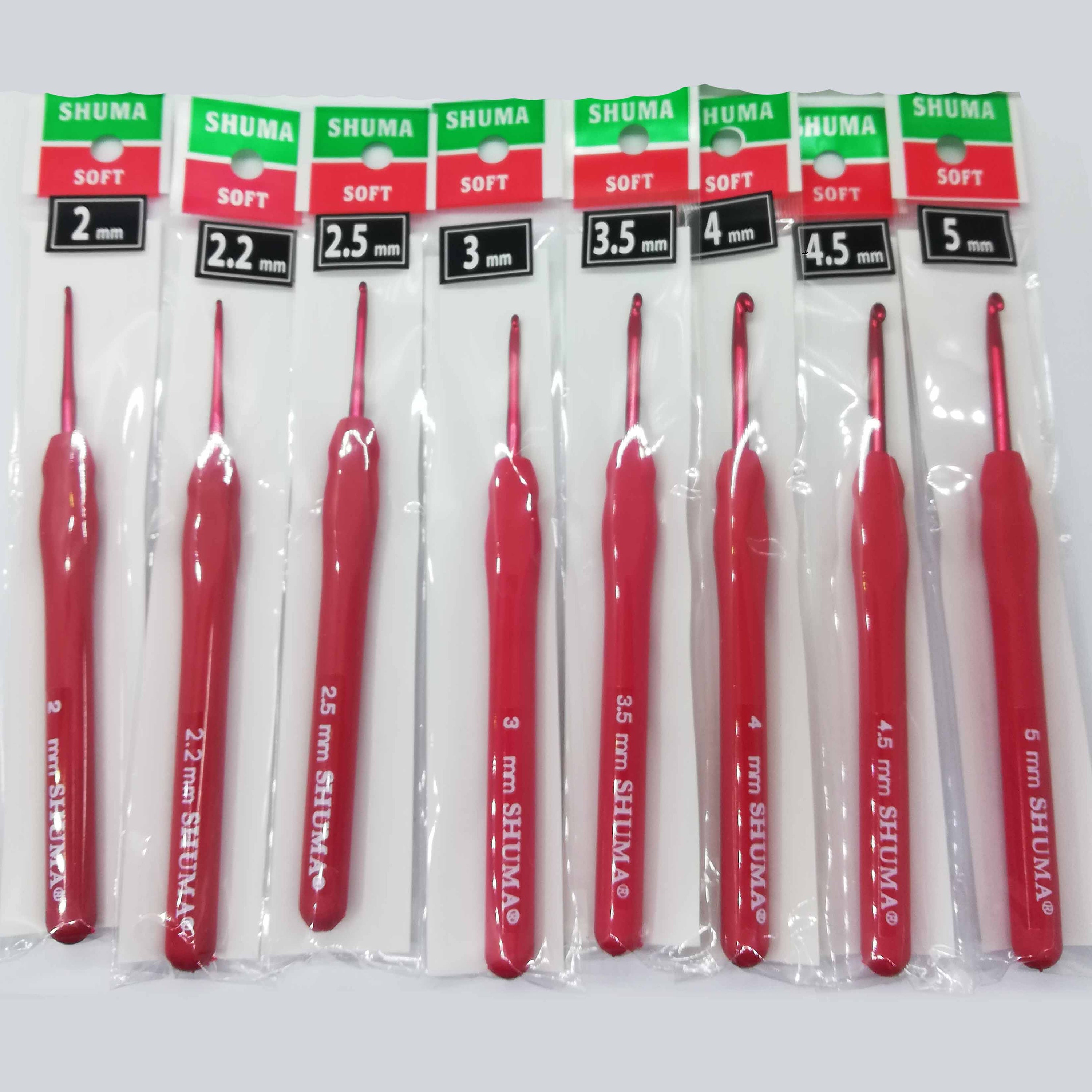 Uncinetto Da 4mm Con Impugnatura In Gomma/Silicone/Resina - Rosso, Confortevole Per Lavori A Maglia - Foto 2