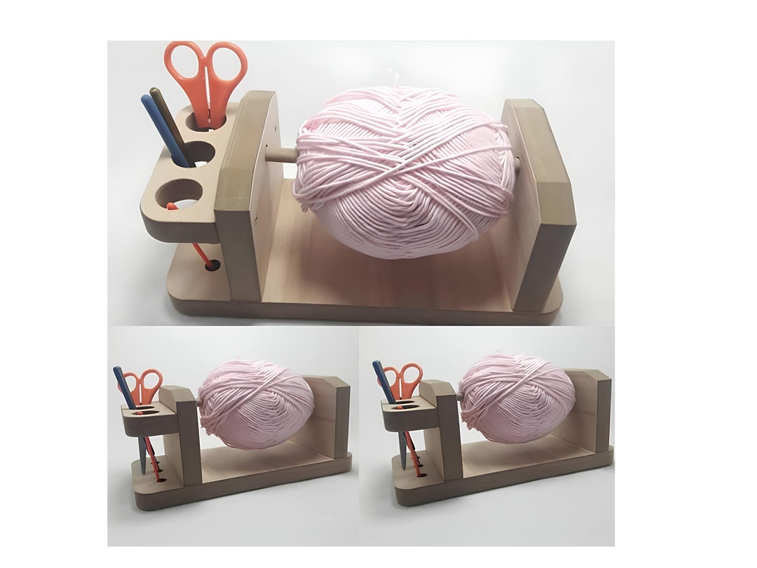 Yarn Holder Stand Knitting and Crochet Supplies Organizer Revolving