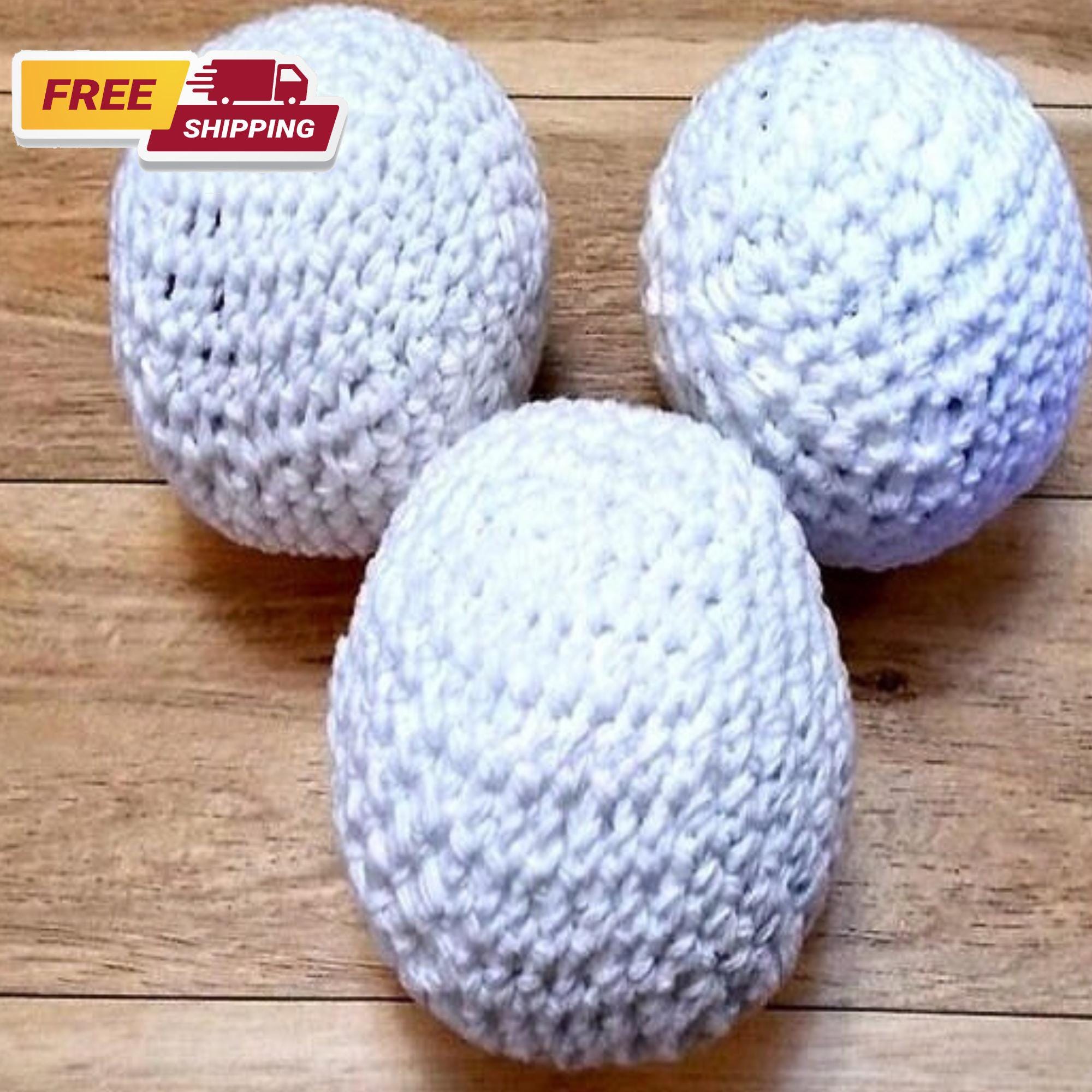 Eco-Friendly Cotton Dryer Balls - Set of 3 | Reduce Drying Time, Save Money on Electricity | Handmade Laundry Essentials