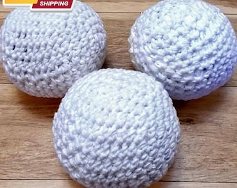 Eco-Friendly Cotton Dryer Balls - Set of 3 | Chemical-Free Laundry Upgrade | Reusable & Energy Saving | Soft, Fluffy Clothes with Every Load