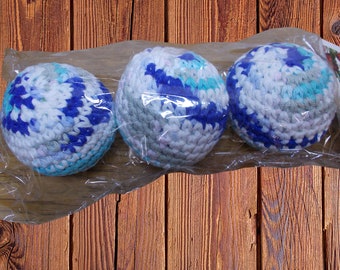 Handmade Cotton Dryer Balls: Eco-Friendly Laundry Set of 3