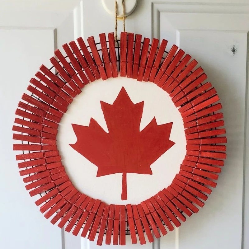 Patriotic Clothespin Wreath - Etsy