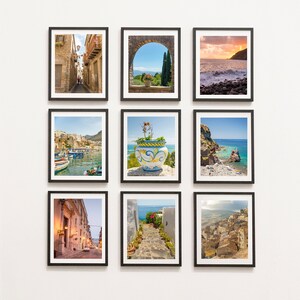 Italian Wall Art Set, Set of 9 Prints, Italian Art Set, Sicilian Art Print, Printable Wall Art, Italian Wall Decor, Photography Art