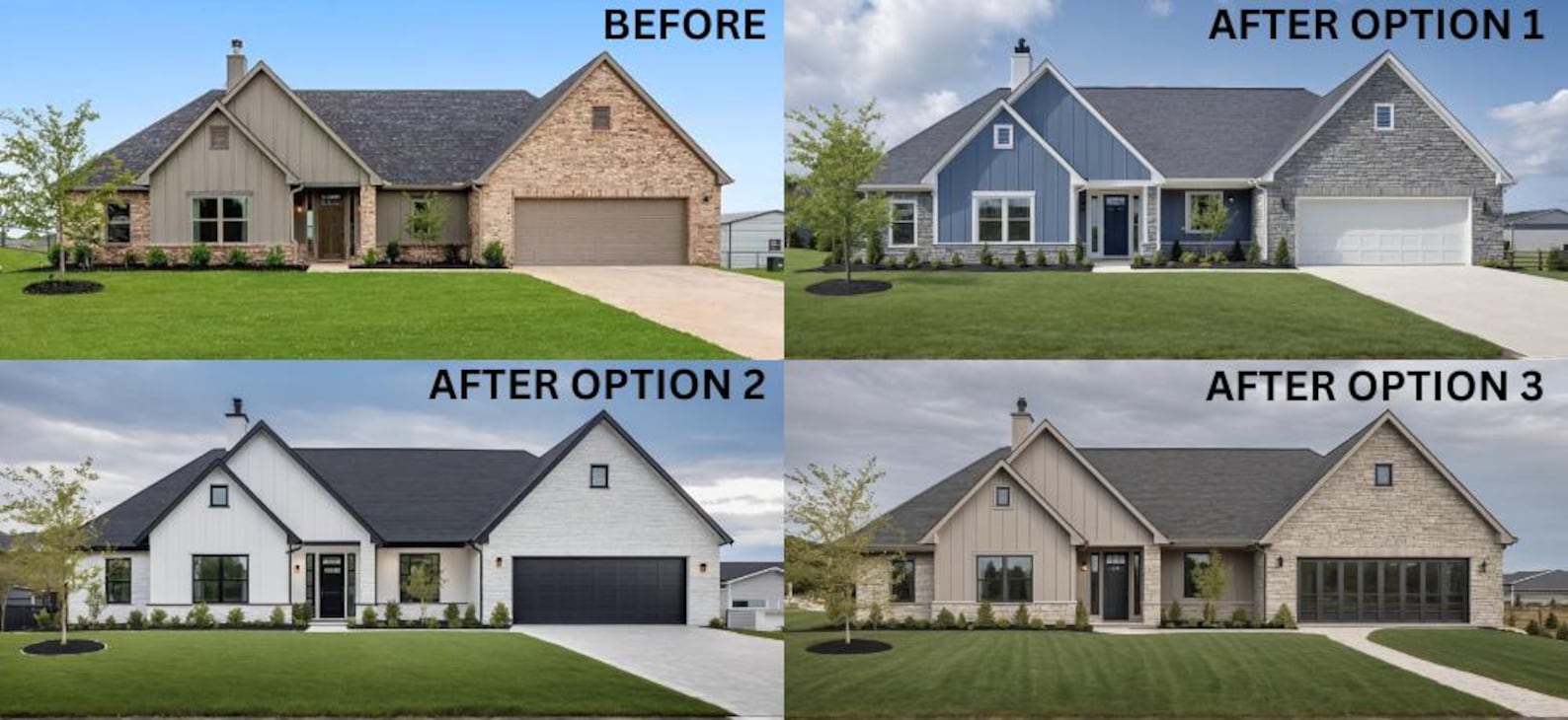 Spec Home Rendering Exterior Home Design Renderings: Digital Renovation Visualization - Etsy