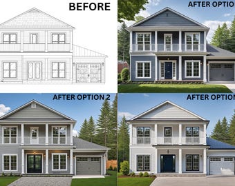 Exterior House Rendering Service: 3D Model from Blueprint