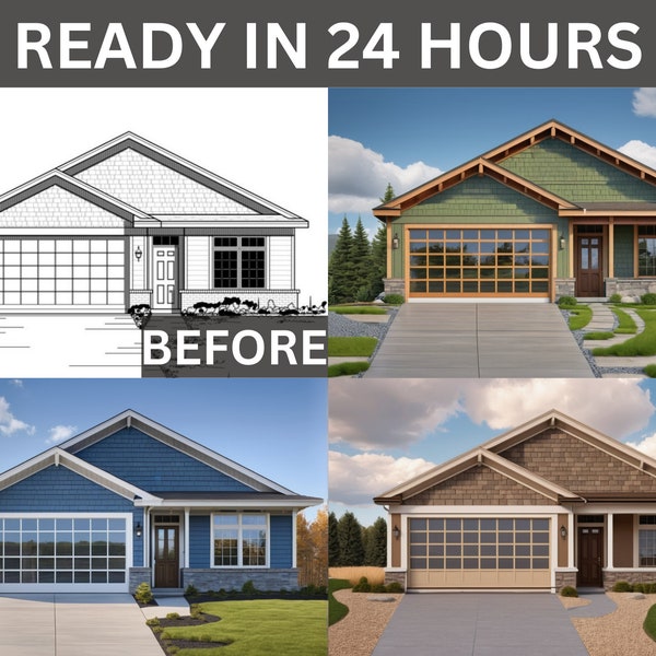 3D House Rendering Service: Exterior Home Remodel Visualization