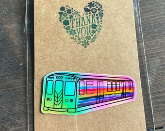 Chicago Pride CTA El Train Sticker