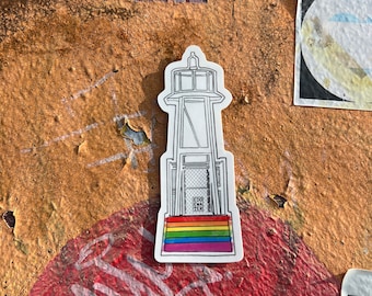 Chicago Pride Hollywood Beach Rainbow Beacon Sticker