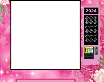Mother's Day Vending Machine Template, Canva Template PNG, Editable