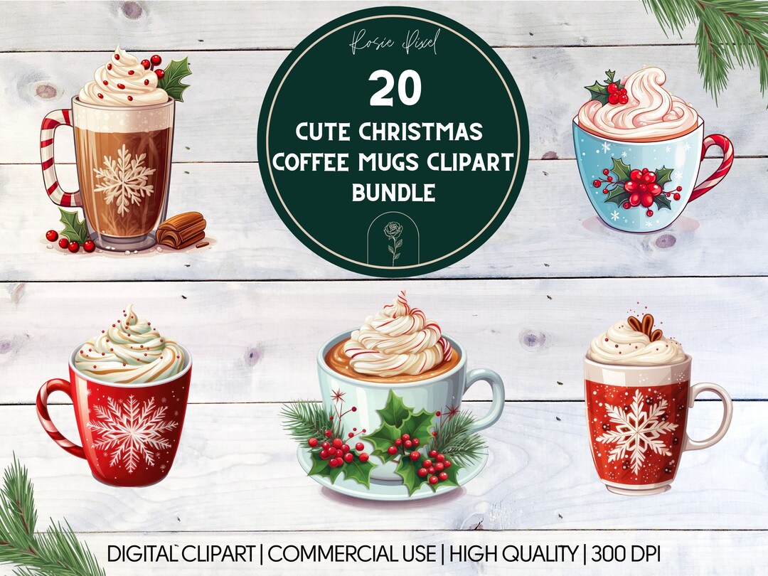 Christmas Coffee Latte PNG Bundle 20 Png, Christmas Coffee Png ...