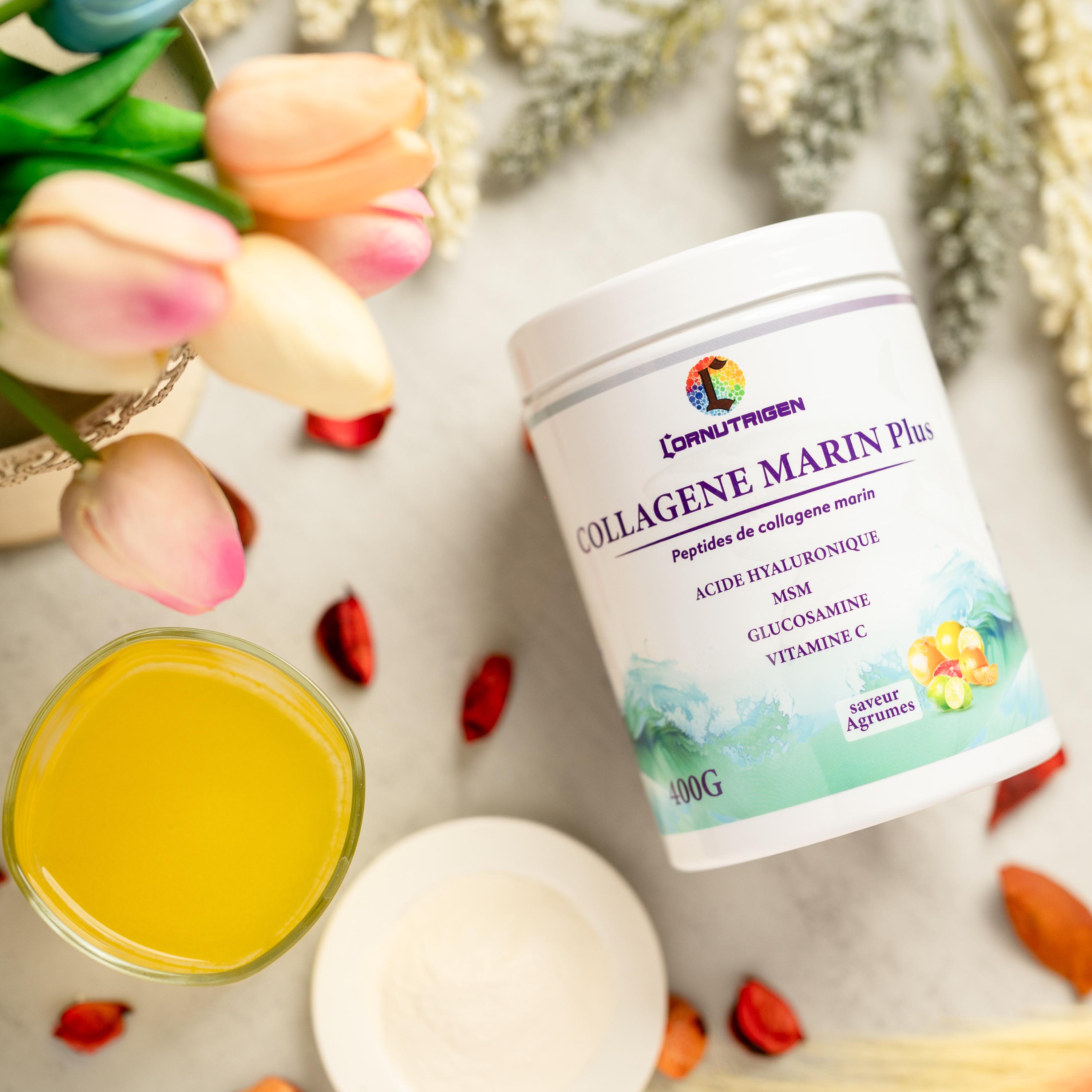 Marine collagen complex rich in vitamin C, hyaluronic acid 400g 2 month treatment