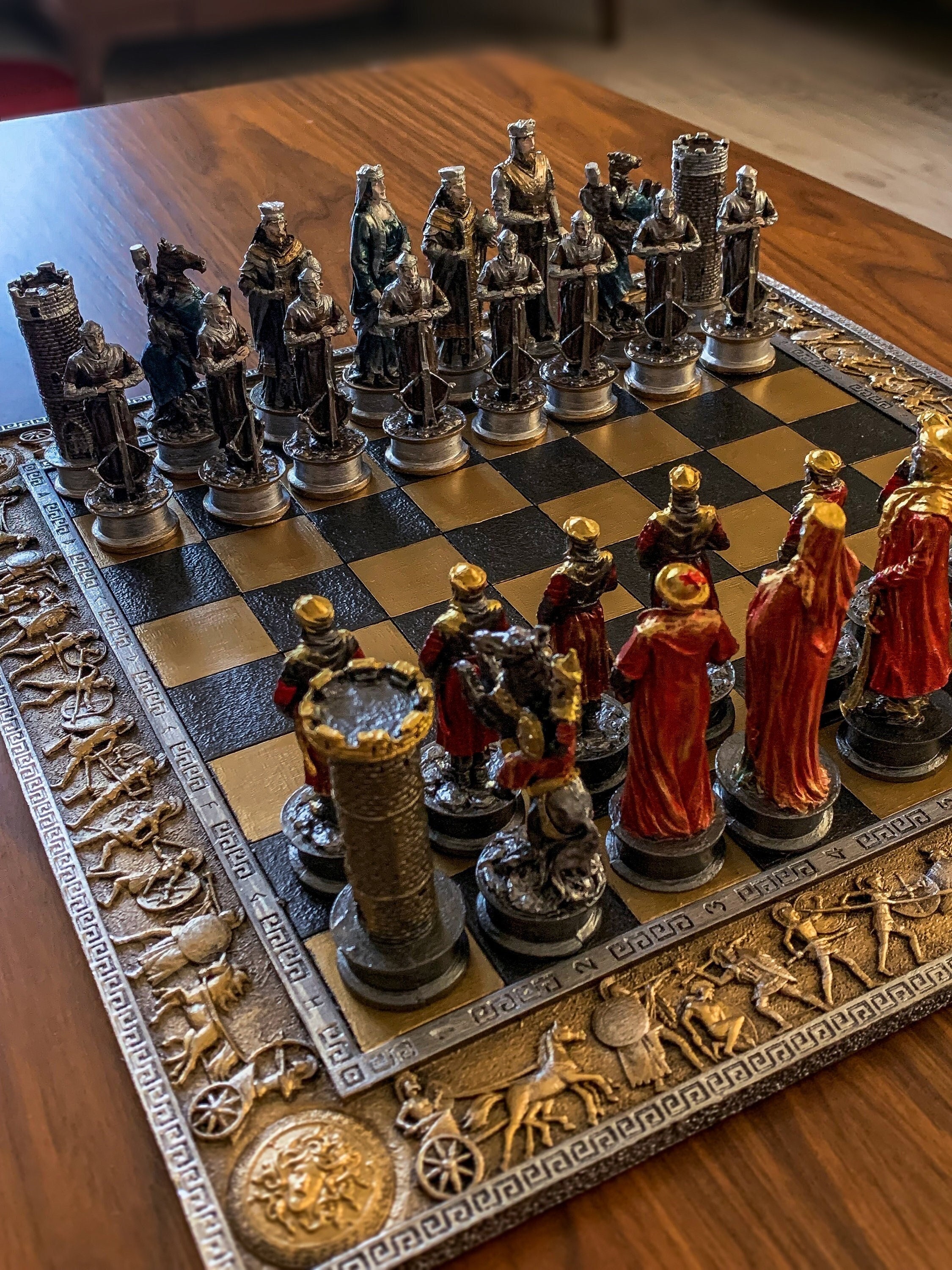 Historische Brettspiele - byzantine chess,round chess,historical boardgame