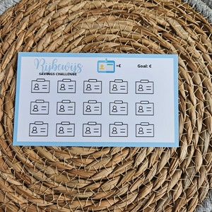 Gelamineerd rijbewijs spaaruitdaging, A6 budget binder, saving challenges, cash stuffing