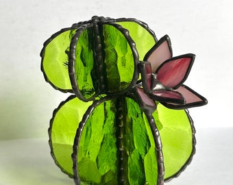 3D Stained Glass Cactus- Unique Glass