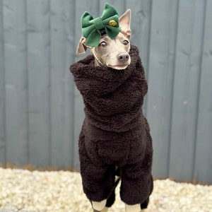 Black Turtleneck Fleece | Italian Greyhound Jumpsuit