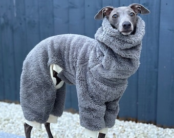 Grey Turtleneck Fleece | Italian Greyhound Jumpsuit