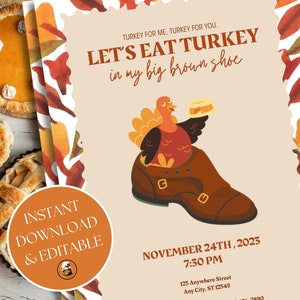 Thanksgiving Dinner Invitation, Thanksgiving Invite