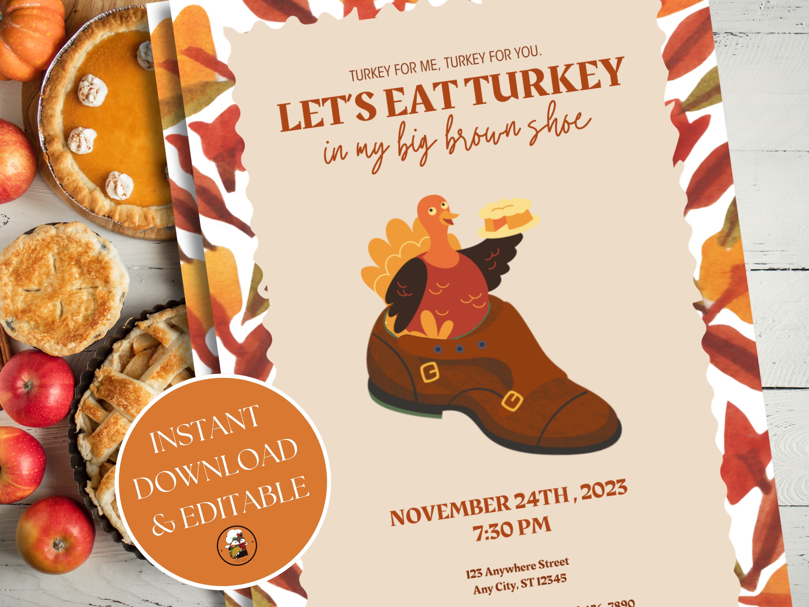 thanksgiving dinner invitation, thanksgiving invite - etsy