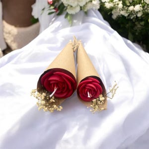 Ramo de velas de flores secas