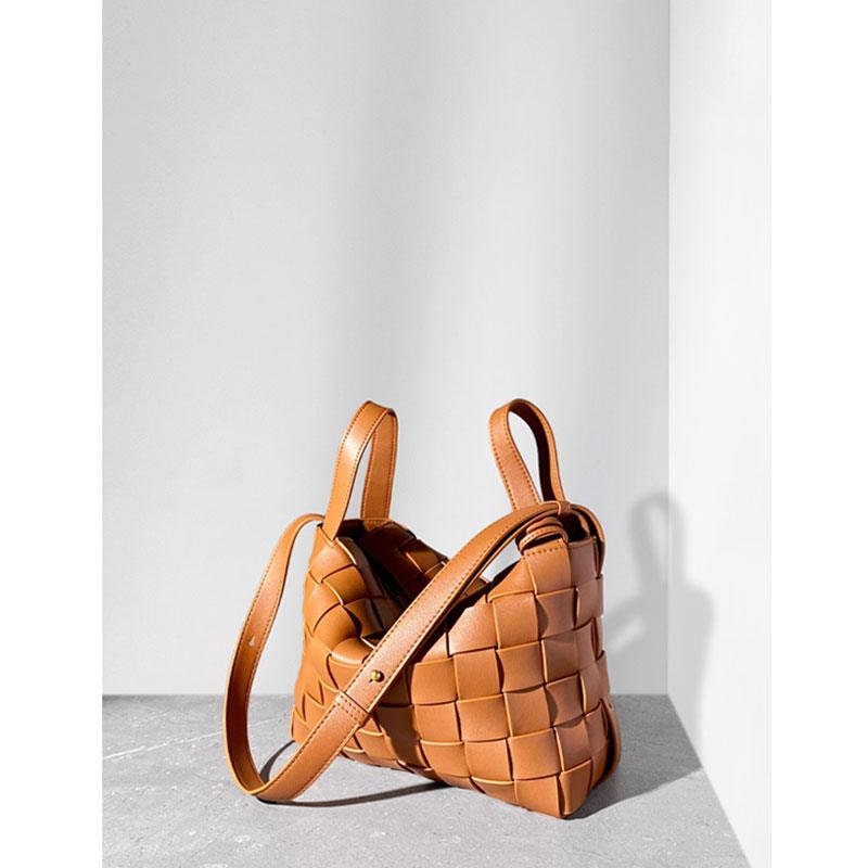 Designer Woven Leather Handmade Baskets Tote Bag 