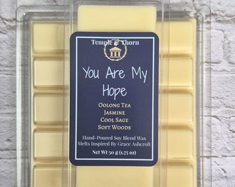 Grace Ashcroft Wax Melts – You Are My Hope: Oolong Tea, Jasmine, Cool Sage & Soft Woods - Resident Evil Inspired Soy Blend Snap Bars