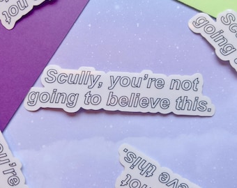 alien meme subtitle sticker | television show, scully, mulder, transparent,