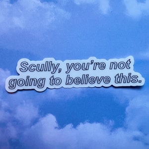 Alien Meme Subtitle Sticker — television, mulder, scully, transparent sticker,