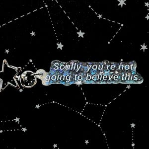 TV Show Alien Meme Subtitle Keychain! | television, scully, mulder, pop culture,