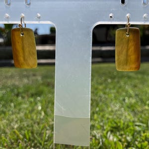 Orange Green Guatemalan Jadeite Earrings
