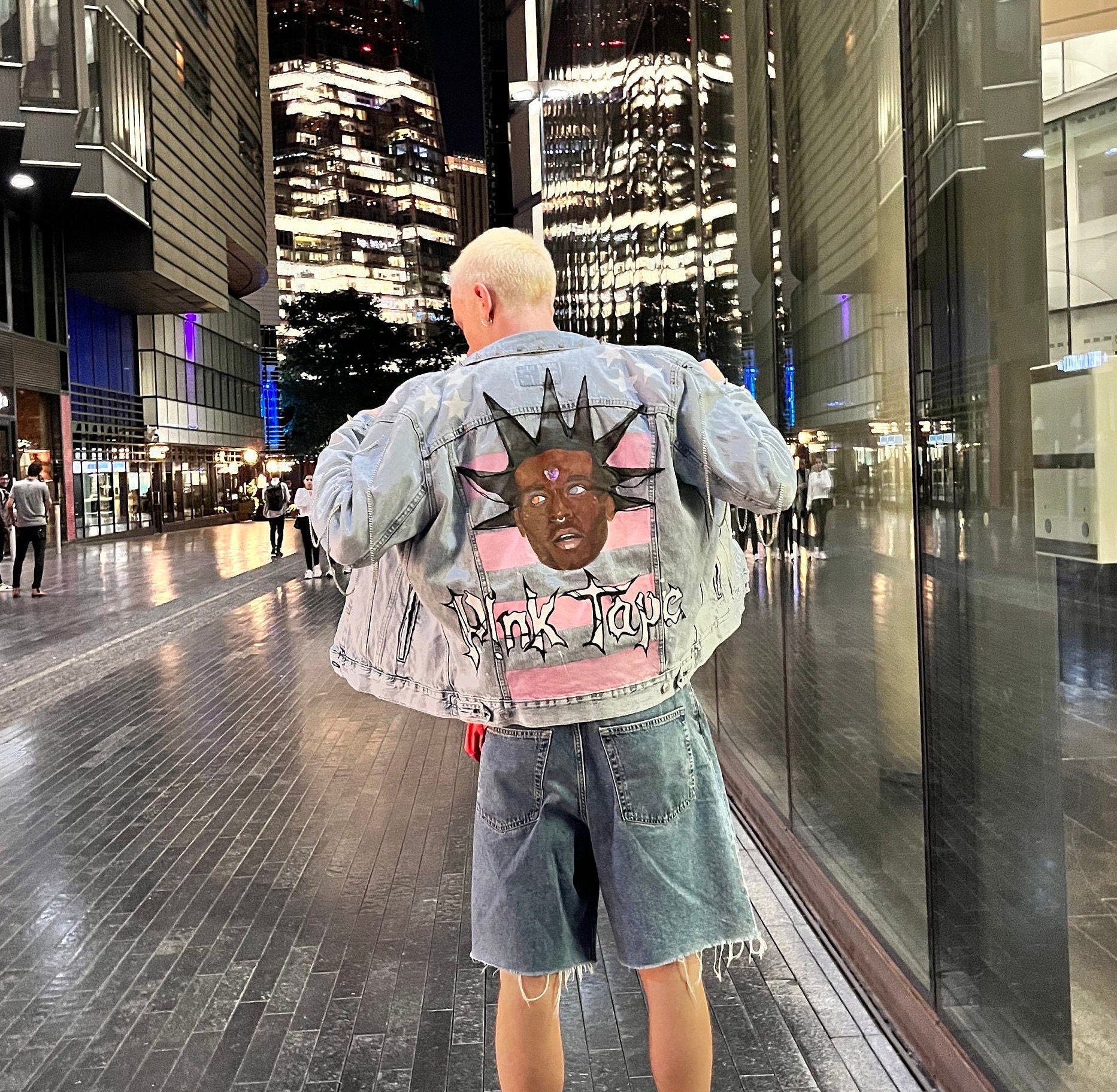 Pink Tape Lil Uzi Vert Custom Jeans Jacket - Etsy Pink Tape Lil Uzi Vert Custom Jeans Jacket - Etsy