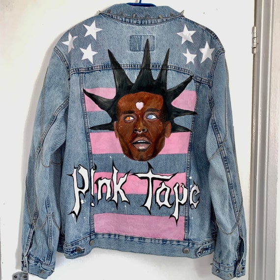 Pink Tape Lil Uzi Vert Custom Jeans Jacket - Etsy