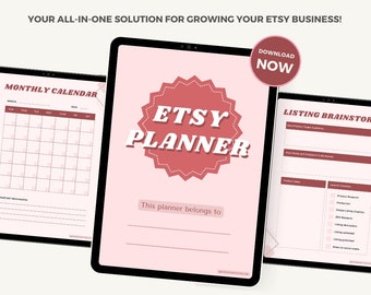Complete Etsy Shop Planner | Digital and Printable | Shop Management, Inventory, Sales & Order Tracker | Business Organizer