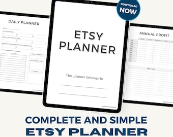 Etsy Shop Planner: Shop Setup, Listings, Sales, Orders, Inventory, Performance Tracker (Digital & Printable)