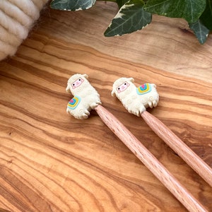 Knitting Needle Stoppers - Needle Caps - Knitting Accessories - Knitting Notions - Cute Lamas