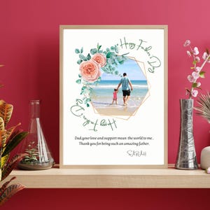 Karta i plakat z okazji Dnia Ojca, karta 5x7” i plakat 8,5x11”, prezent na Dzień Ojca, karta obrazkowa dla taty, karta z pozdrowieniami dla taty, karta podarunkowa
