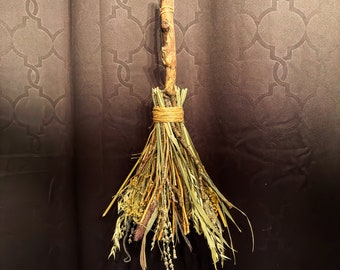Medium Handmade Witches Besom | Broom | Witches Broom | Besom | Altar | Protection | Witchcraft | Custom | Hand Crafted