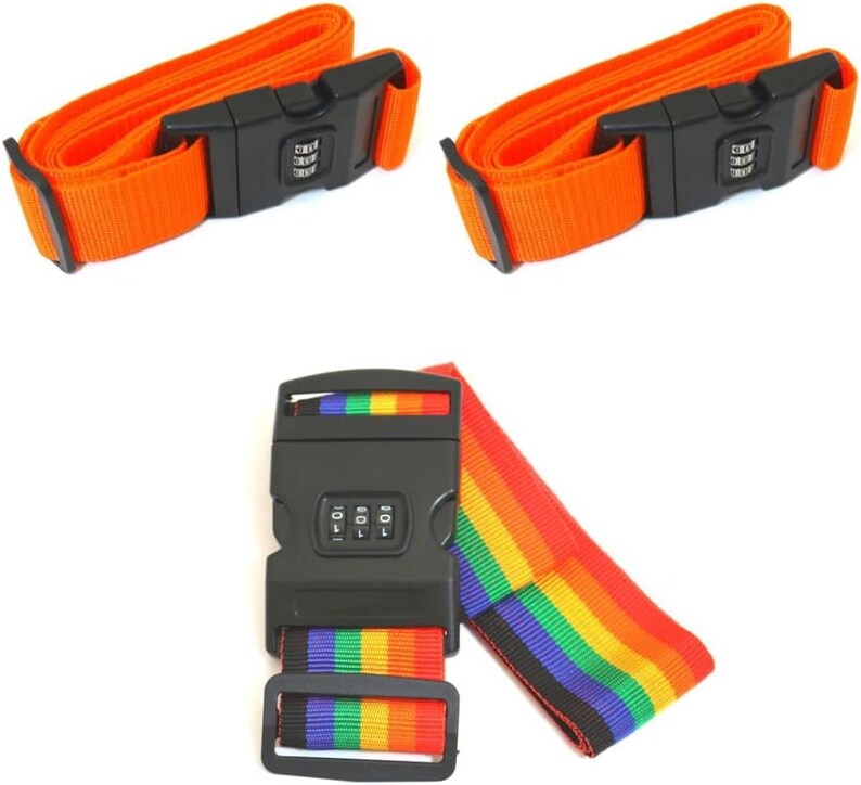 Luggage Straps for Suitcases Adjustable Suitcase Straps With Digit Lock