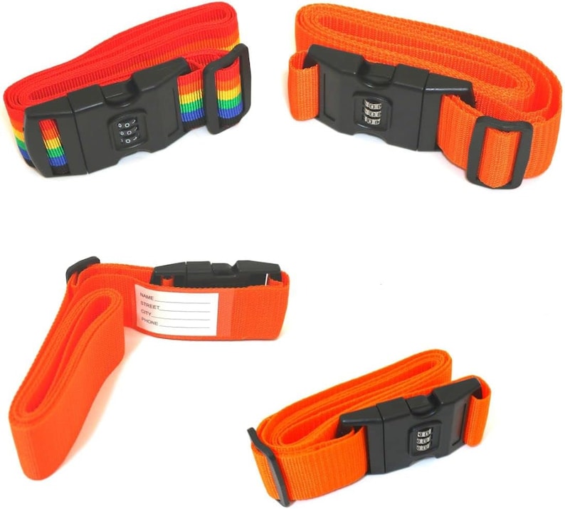 Luggage Straps for Suitcases Adjustable Suitcase Straps With Digit Lock