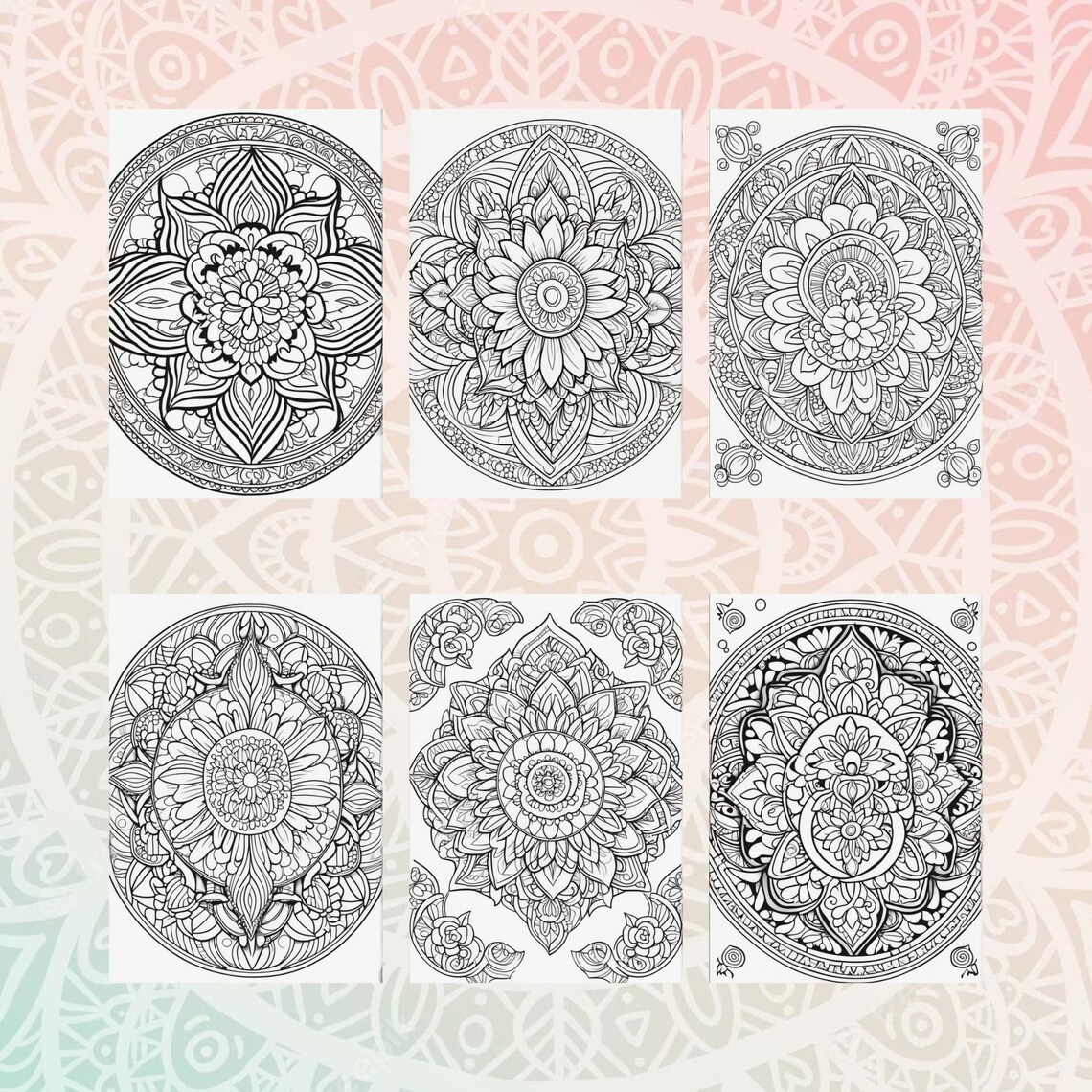 70 Mandala Coloring Pages Relax Coloring Book for Kids and - Etsy